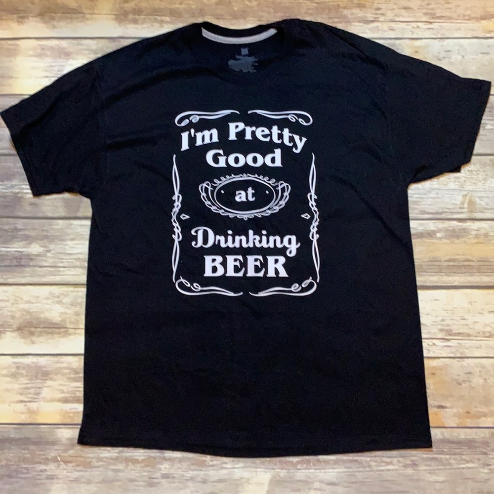 Drinking Beer Mens T-shirt